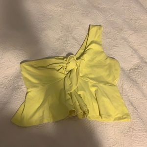 Susana Monaco one shoulder peplum top